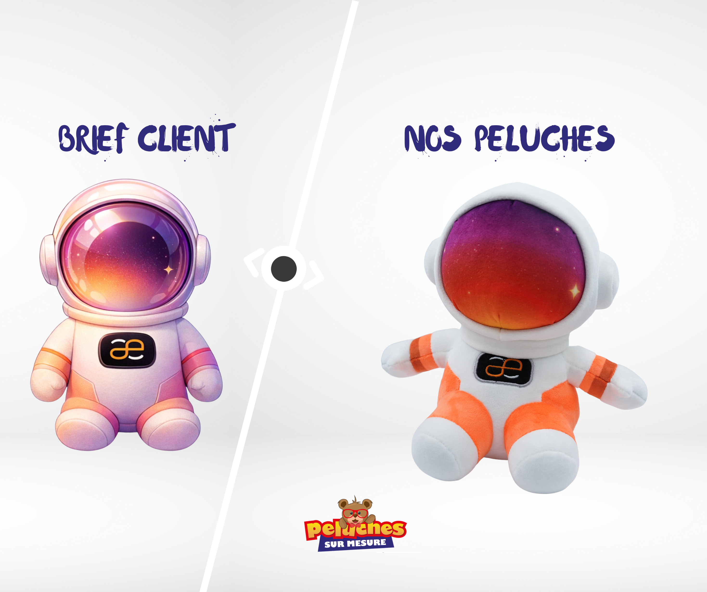 Peluche sur mesure becassine