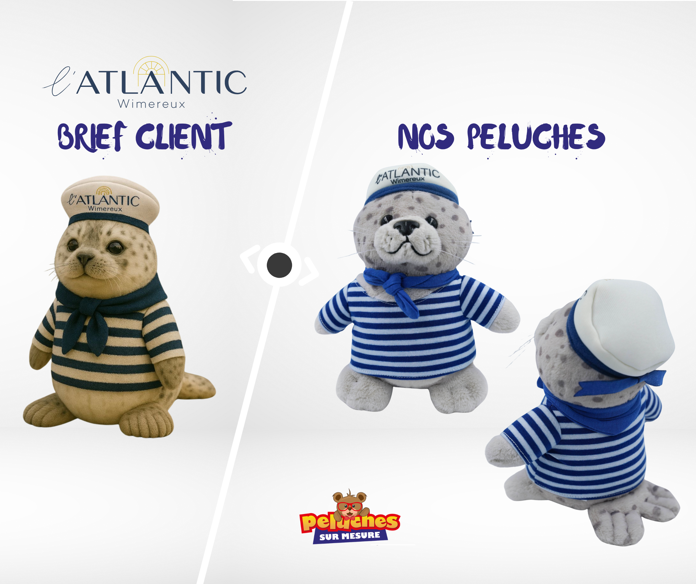 Peluche phoque sur mesure 
