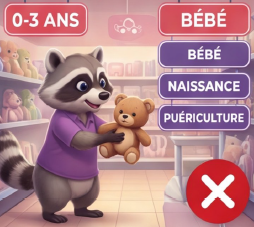 Ne pas vendre en rayon bébé